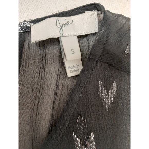 Joie Maylene Silk Dress Sz S Black Assymetrical Ruffles Whimsigoth Fairy Party - Picture 9 of 16